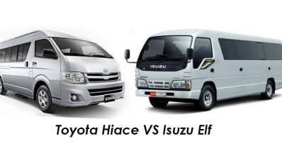 mobil toyota hiace dan isuzu elf