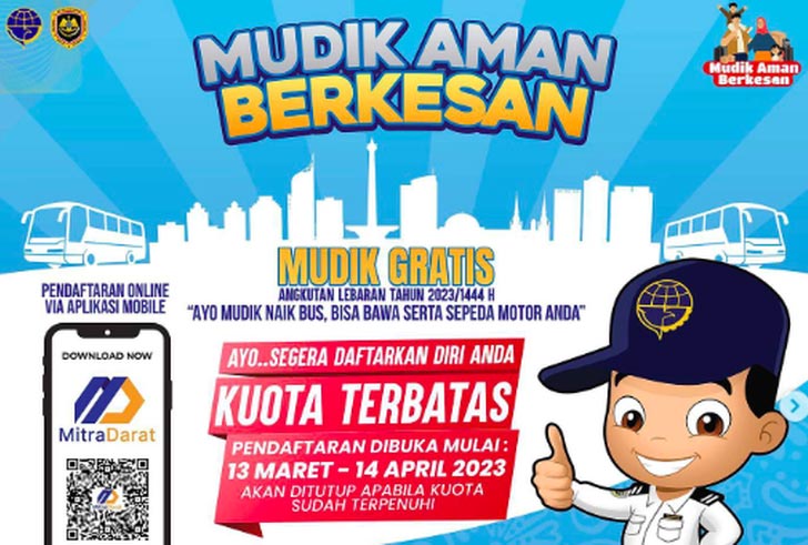 mudik gratis kemenhub 2023