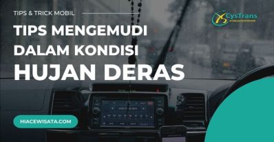 Mengemudi dalam hujan deras