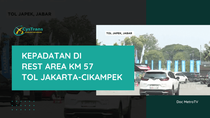 Kepadatan di Rest Area Km 57 Tol Jakarta-Cikampek